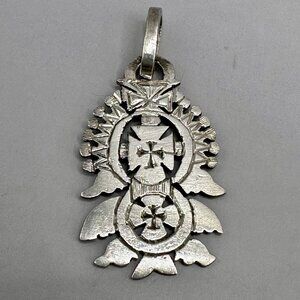 Ethiopian Lalibela Cross Pendant Vintage Coptic Orthodox Art